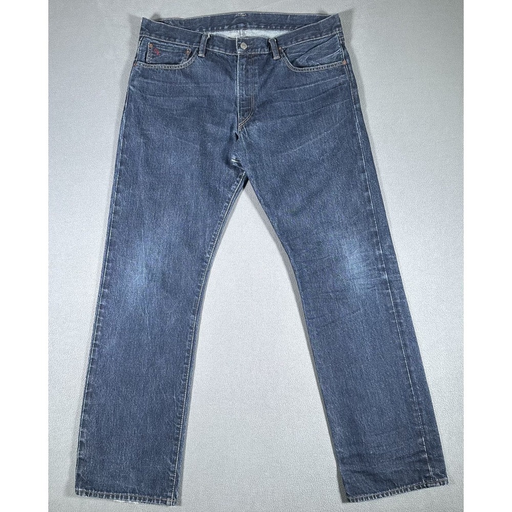 Polo Ralph Lauren Jeans Mens 36x32 Blue 867 Classic Fit Distressed Whiskered